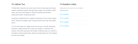 Text + Link list: Dimensioning Desktop