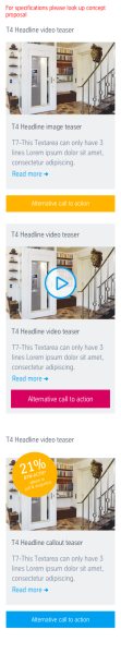 Text Image Video Teaser + Badge: Dimensioning Mobile