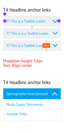 Anchor Links (Dropdown): Dimensioning Mobile