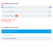 Anchor Links (Dropdown): Dimensioning Tablet