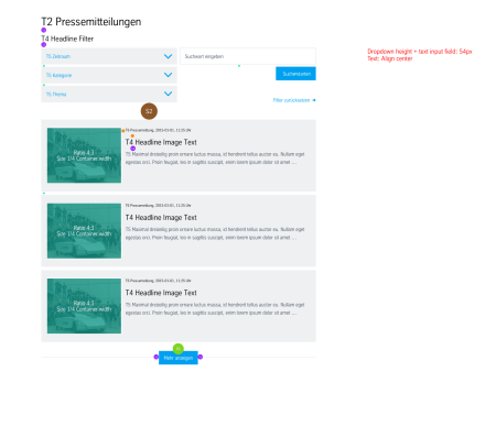 Press Overview App: Dimensioning Desktop