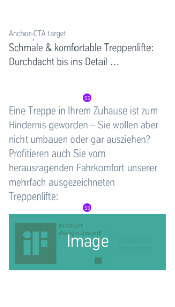 Centred Text + Image: Dimensioning Mobile